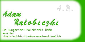 adam malobiczki business card